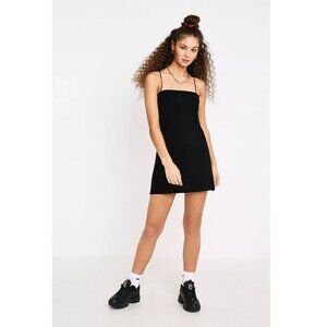 Urban Outfitters Silence + Noise Audrey Black A-Line Mini Slip Dress Size Small